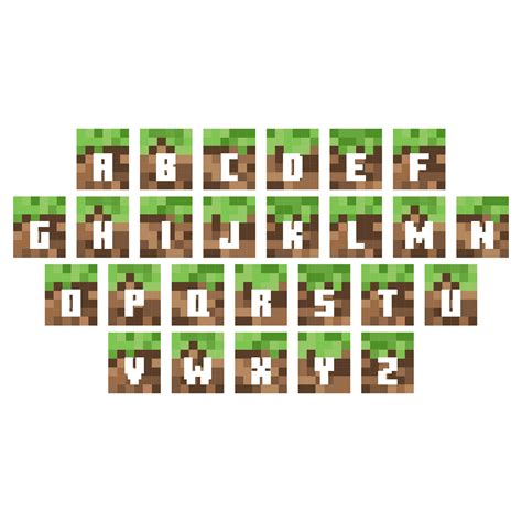 Free Printable Minecraft Alphabet Letters